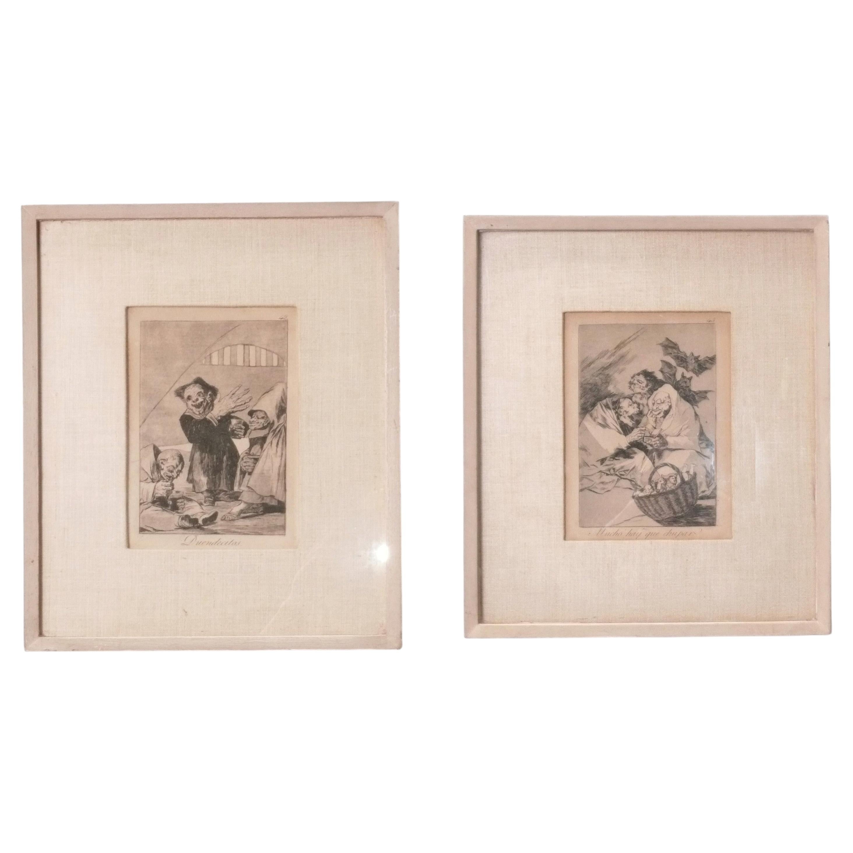 Goya Surreal Etching Circa 1799 Los Caprichos Francisco de Goya