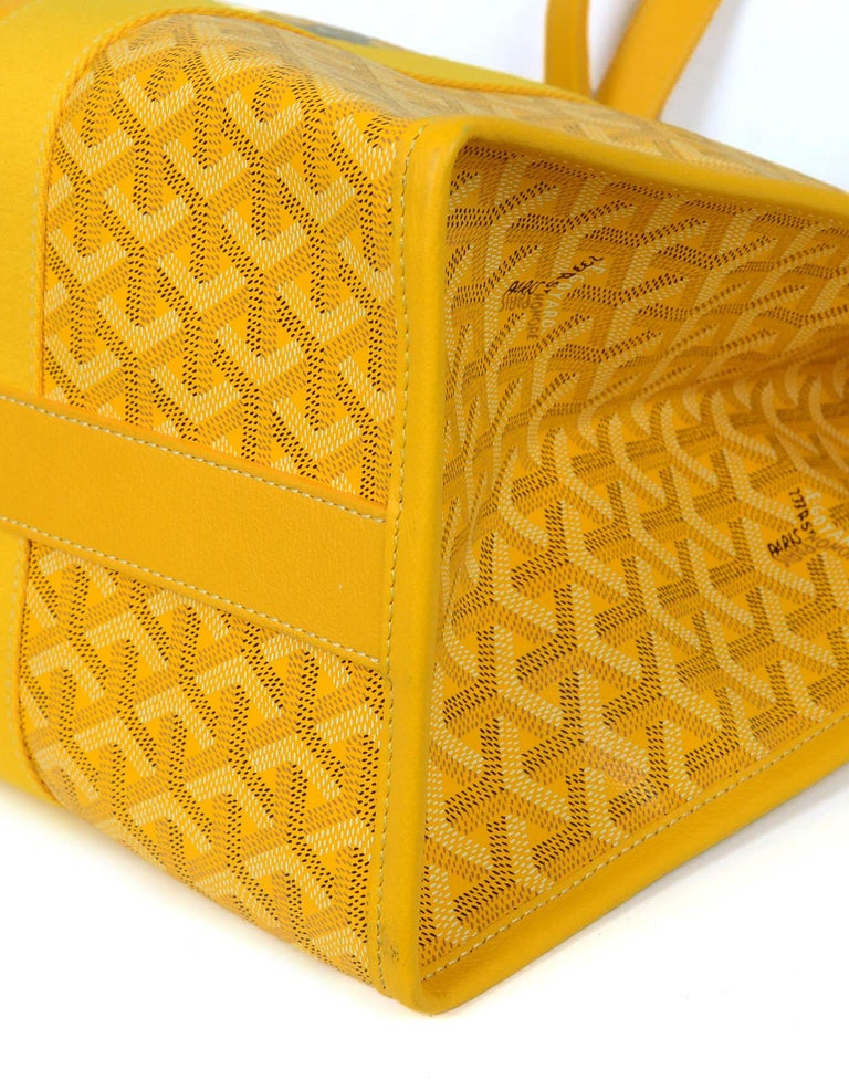 Goyard Pattern Print, Yellow 2020 Goyardine Villette Tote