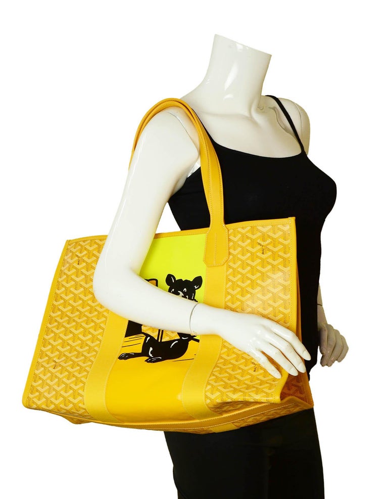 Goyard Villette Hulot MM Dog Travel Tote Bag Yellow Coated Canvas Top  Handle Shoulder Bag – THE-ECHELON