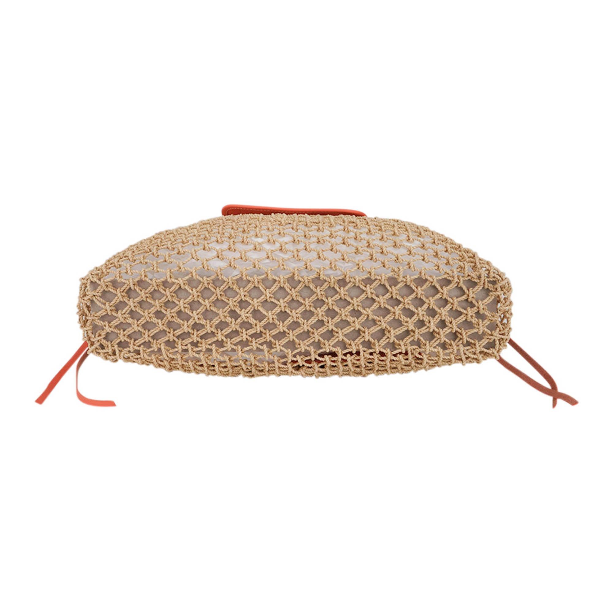 Goyard Aligre Bag Limited Edition Rafia and Coral Coated Canvas For Sale 11