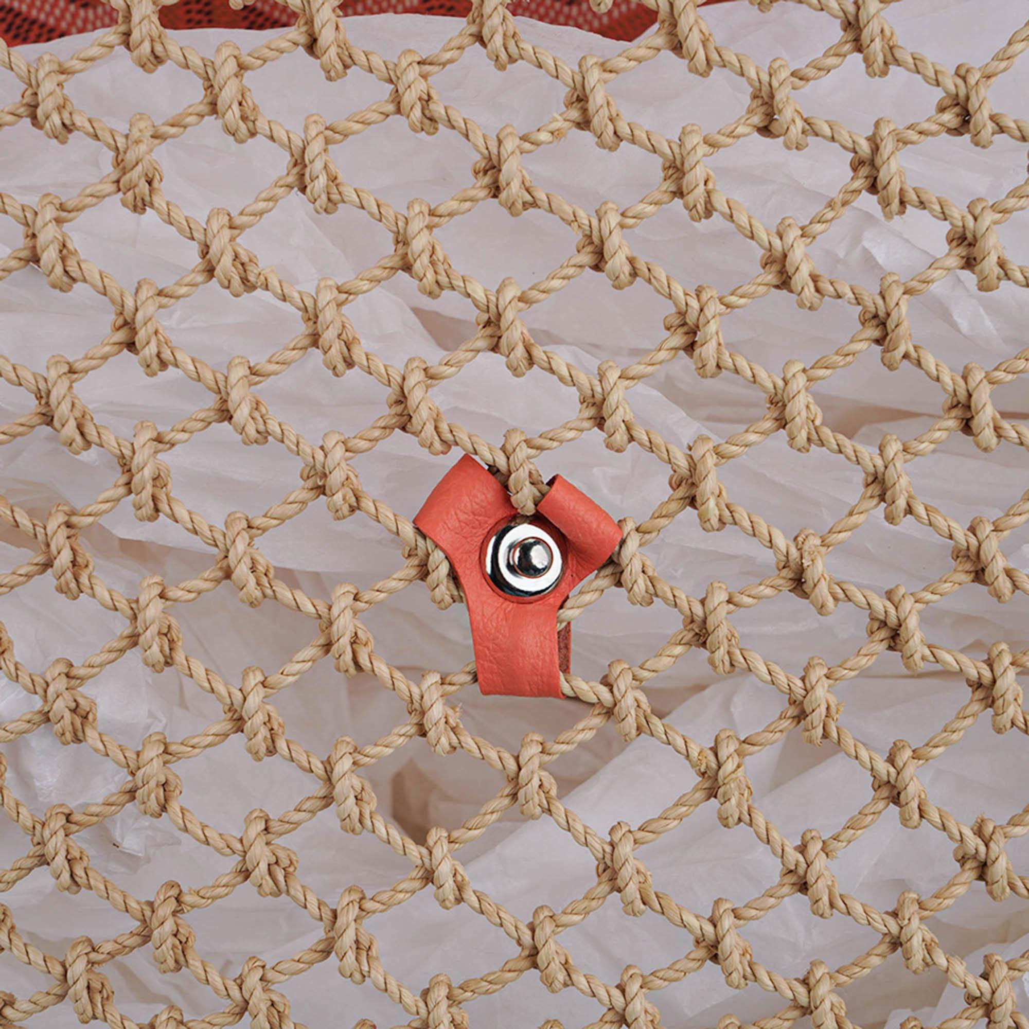 Goyard Aligre Bag Limited Edition Rafia and Coral Coated Canvas For Sale 12