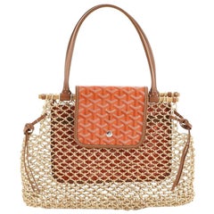 Sac Goyard Aligre Filet de raphia avec toile enduite