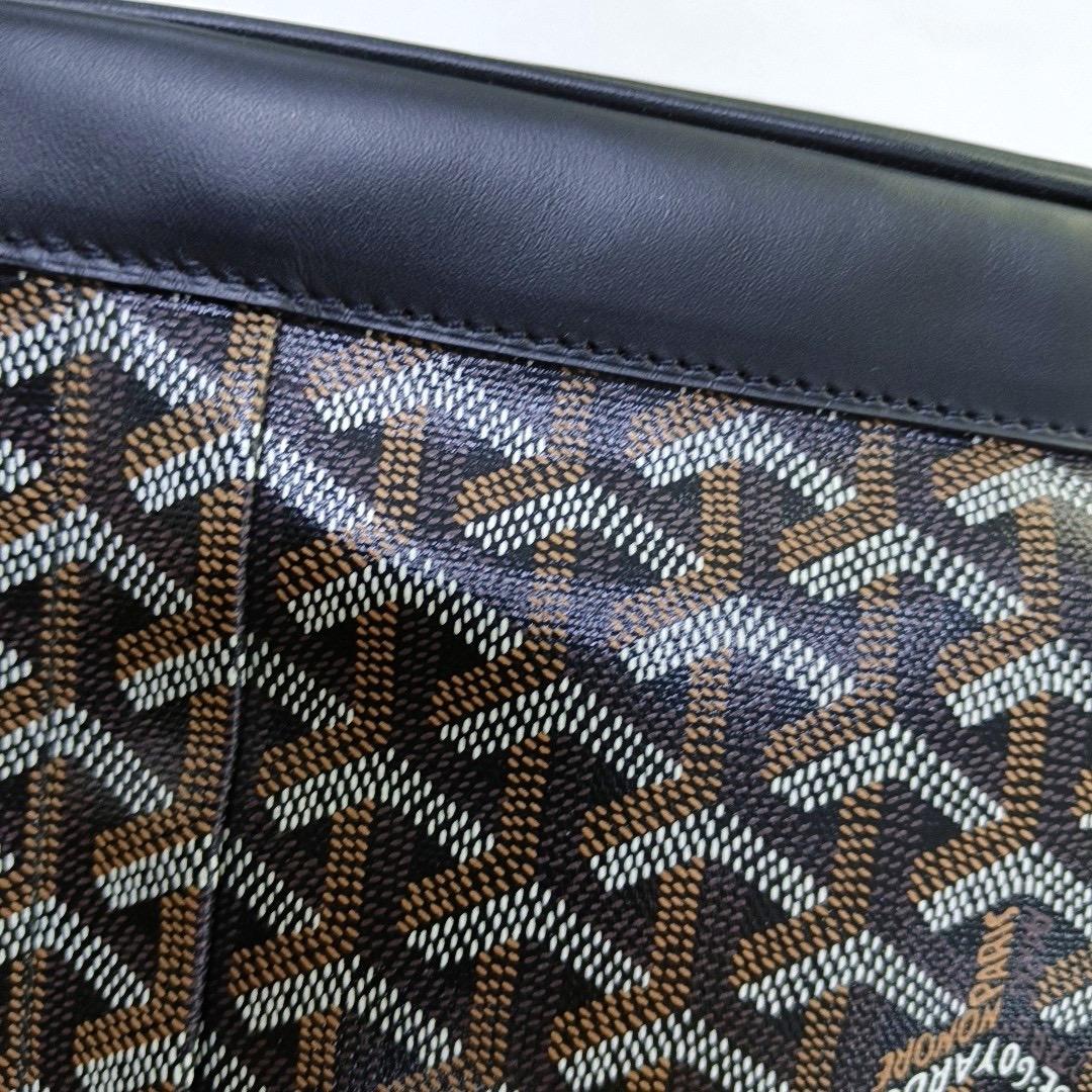 Goyard Alpin Backpack Medium Black Goyard and Leather 3