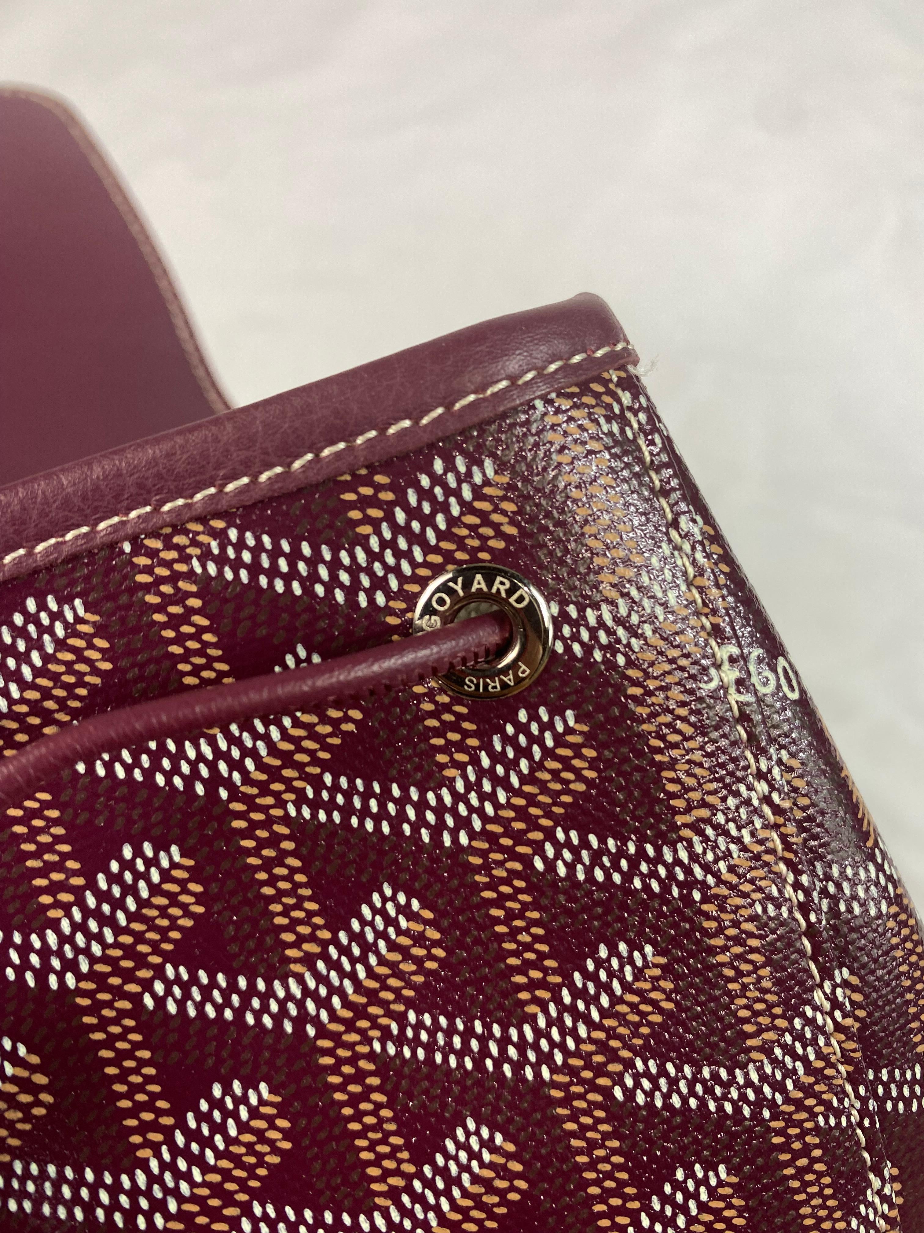 Mini mochila Goyard Alpin de lona revestida burdeos 6