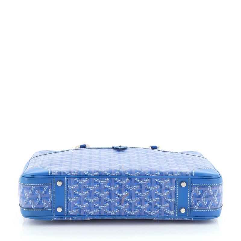 Bleu Goyard Ambassade Briefcase Toile enduite PM