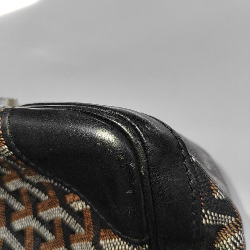 Goyard Ambassade Document Case MM Handbag Goyardine and Leather Silver Hardware For Sale 6