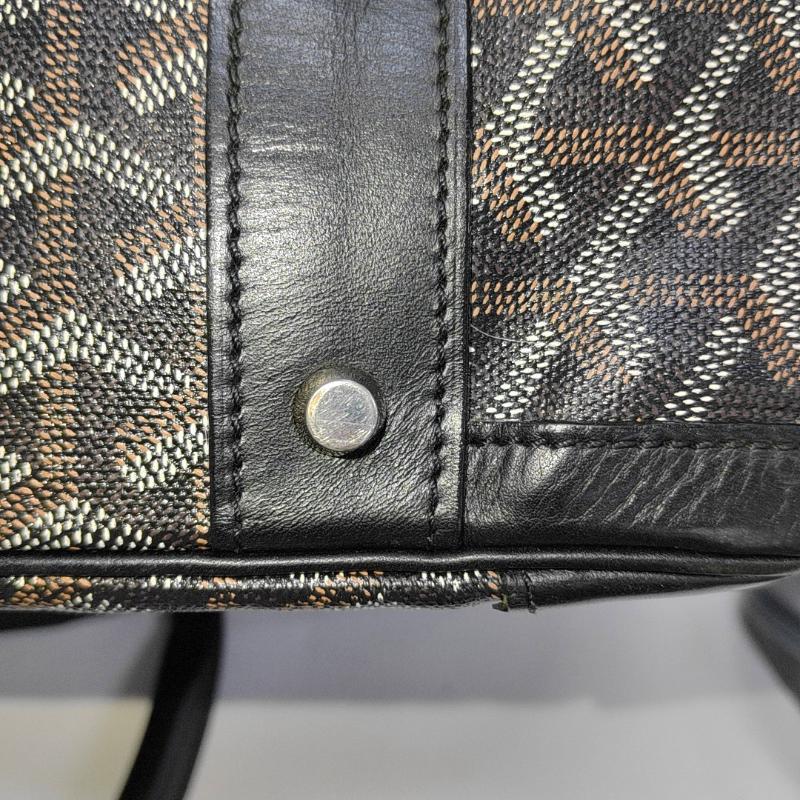 Goyard Ambassade Document Case MM Handbag Goyardine and Leather Silver Hardware For Sale 7