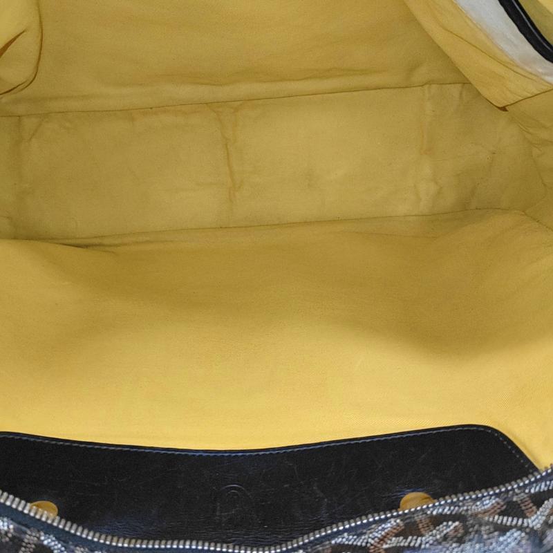 Goyard Ambassade Document Case MM Handbag Goyardine and Leather Silver Hardware For Sale 1