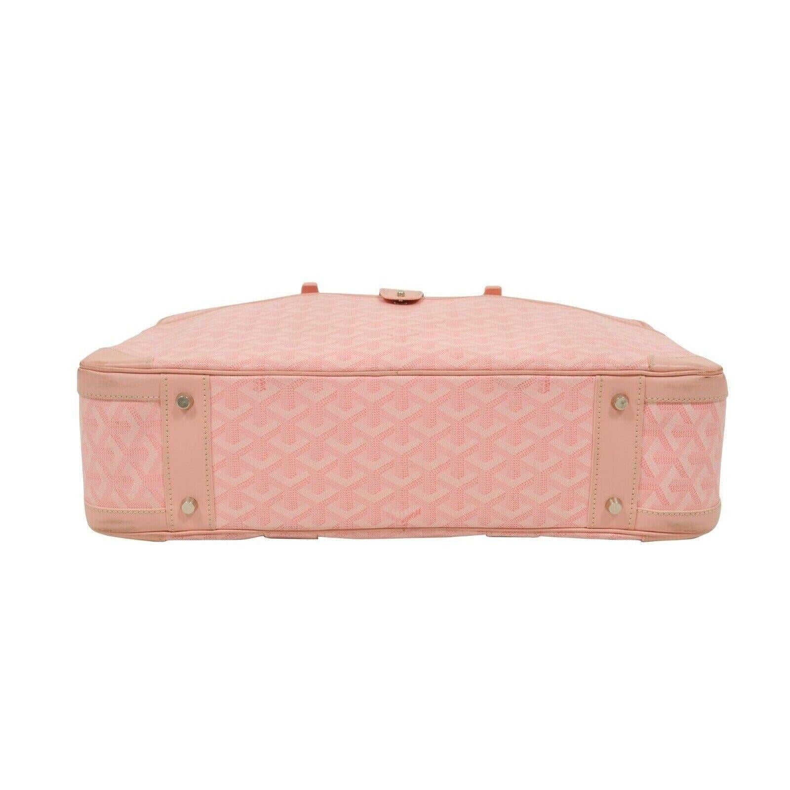 Goyard Ambassade MM Rosa Cartella Laptop Computer Viaggio Tracolla Duffle Bag in vendita 2