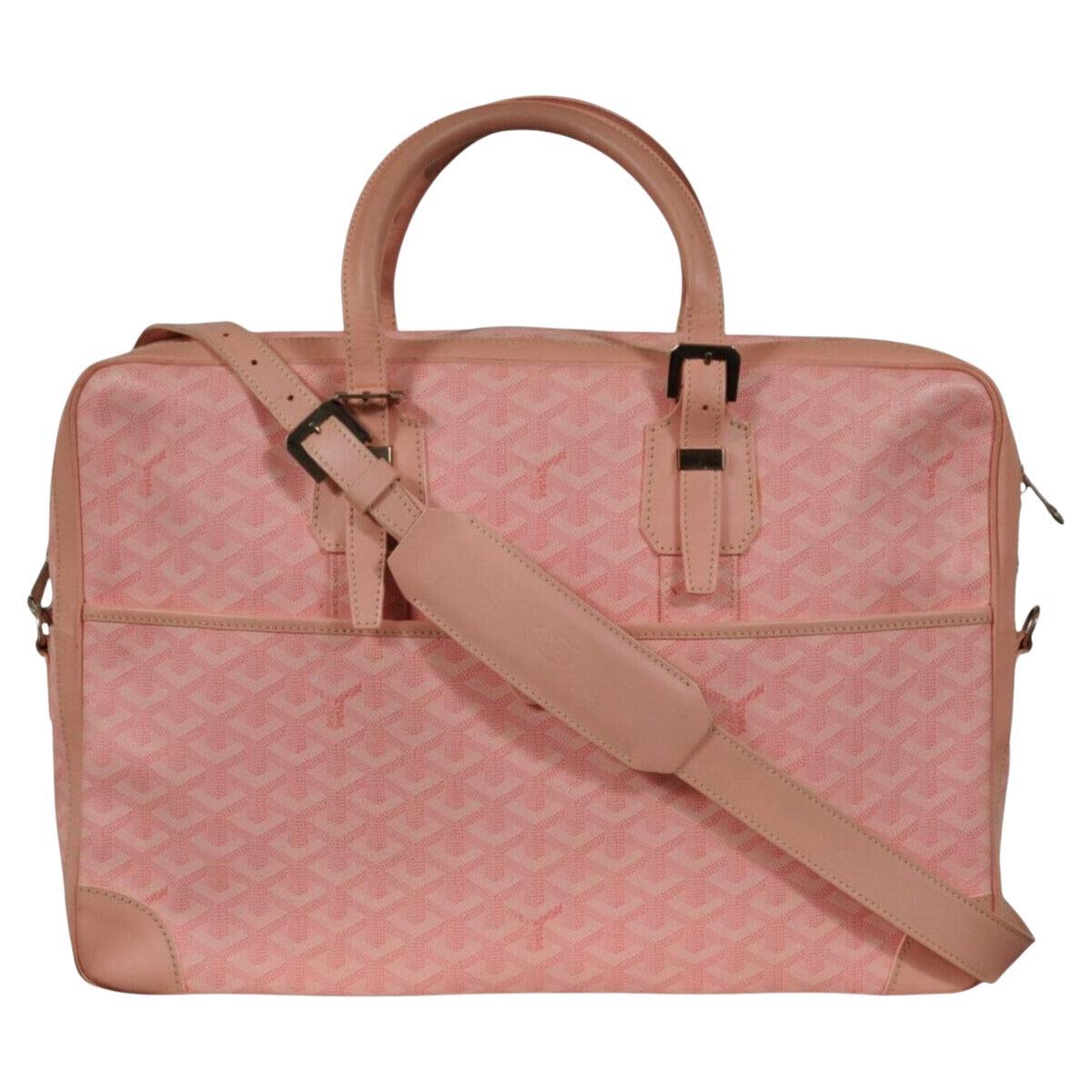 Goyard Ambassade MM Rosa Cartella Laptop Computer Viaggio Tracolla Duffle Bag in vendita