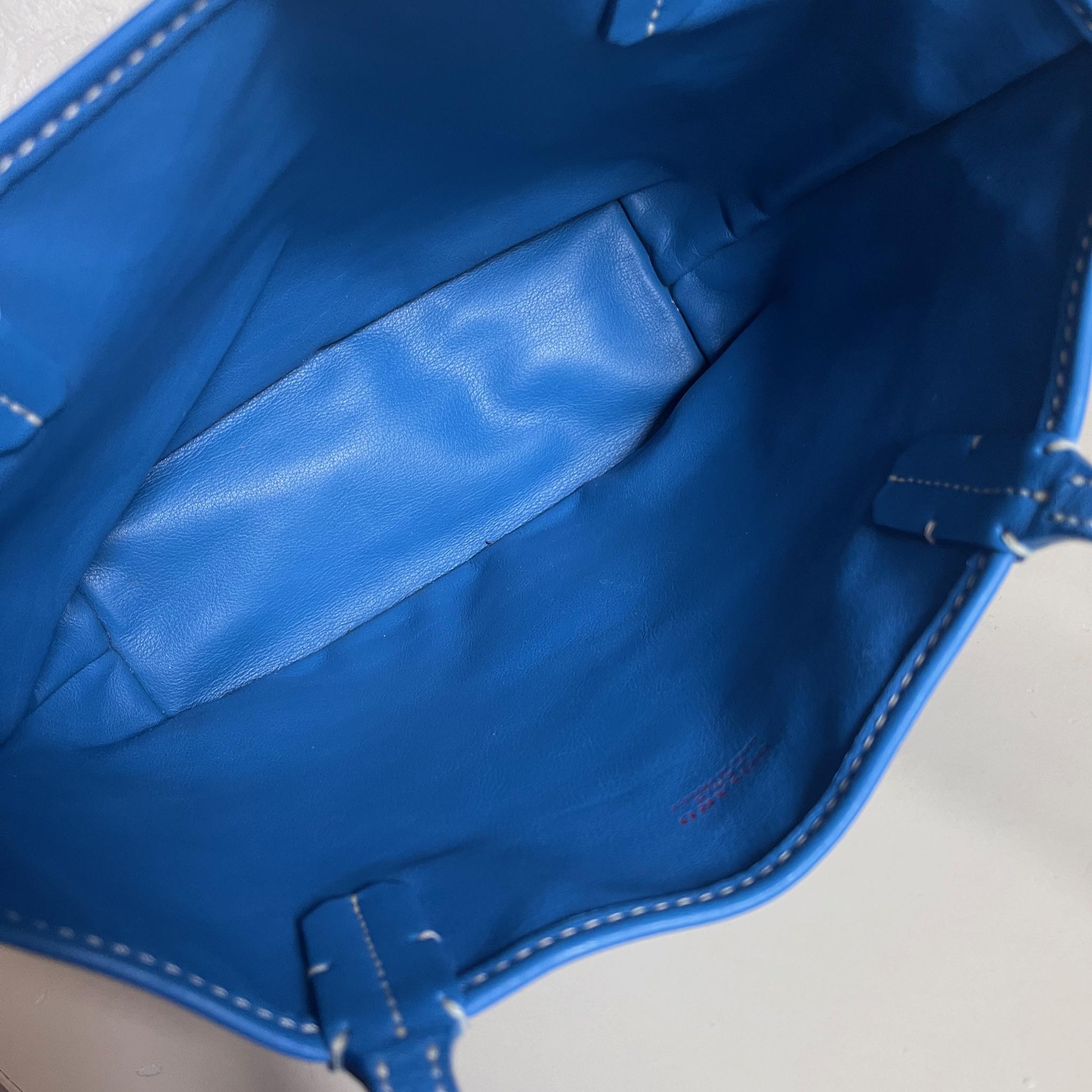 Goyard Anjou Mini Fourre-tout 2017 en cuir bleu 2