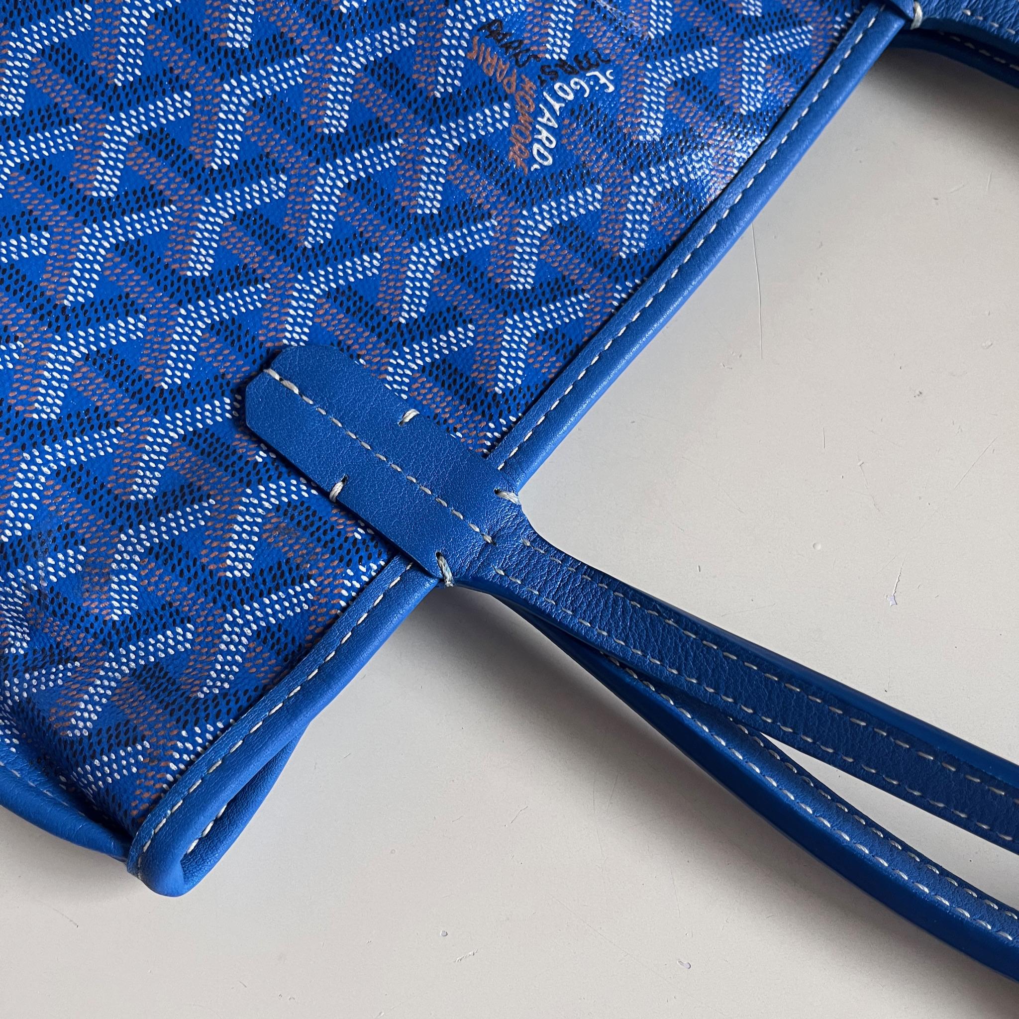 Goyard Anjou Mini Fourre-tout 2017 en cuir bleu 4