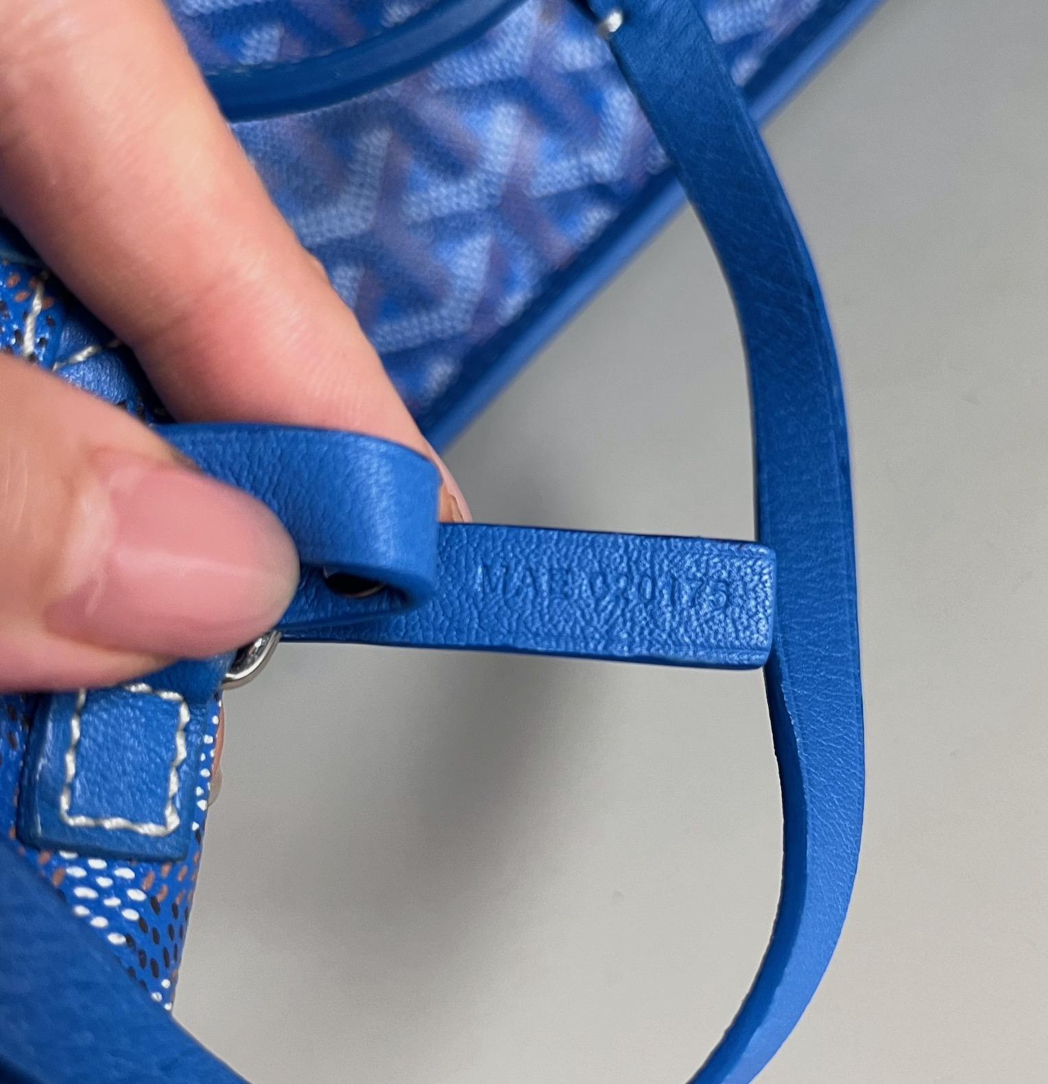 Goyard Anjou Mini Fourre-tout 2017 en cuir bleu 8