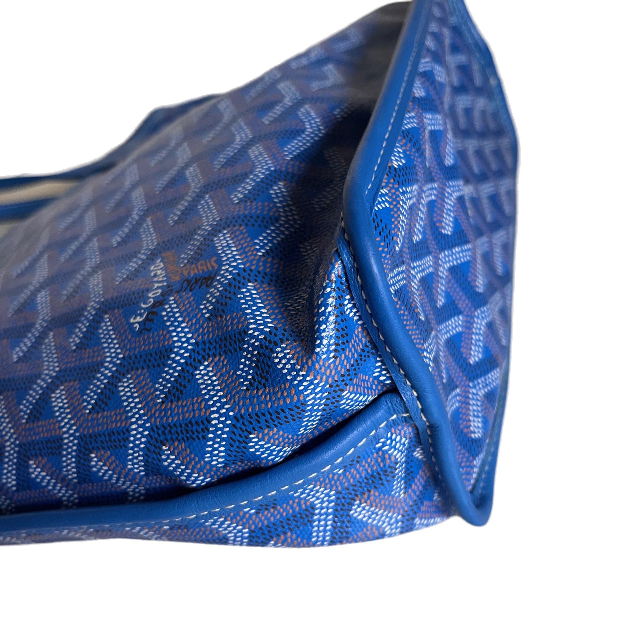 Goyard Anjou Mini Fourre-tout 2017 en cuir bleu Excellent état à AUBERVILLIERS, FR