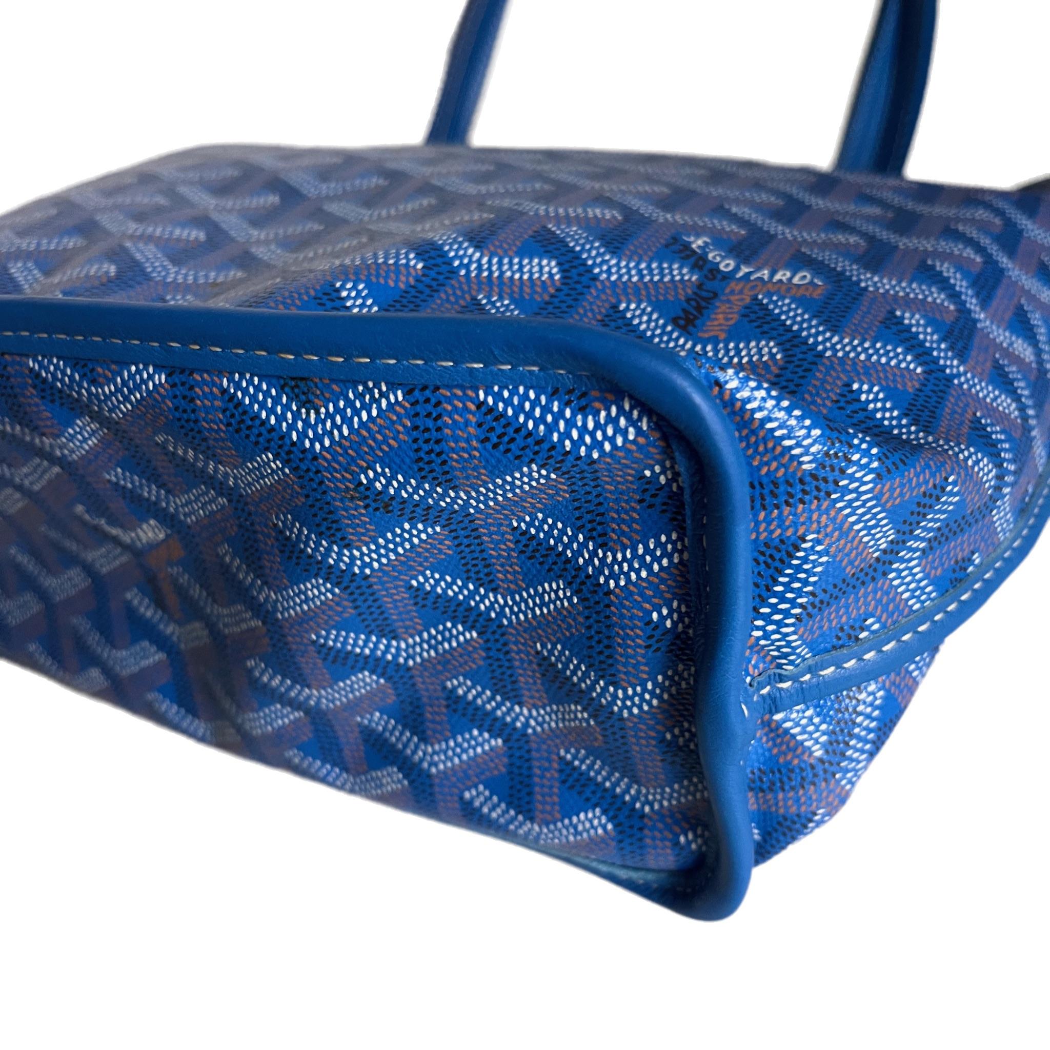  Goyard Anjou Mini Fourre-tout 2017 en cuir bleu Pour femmes 