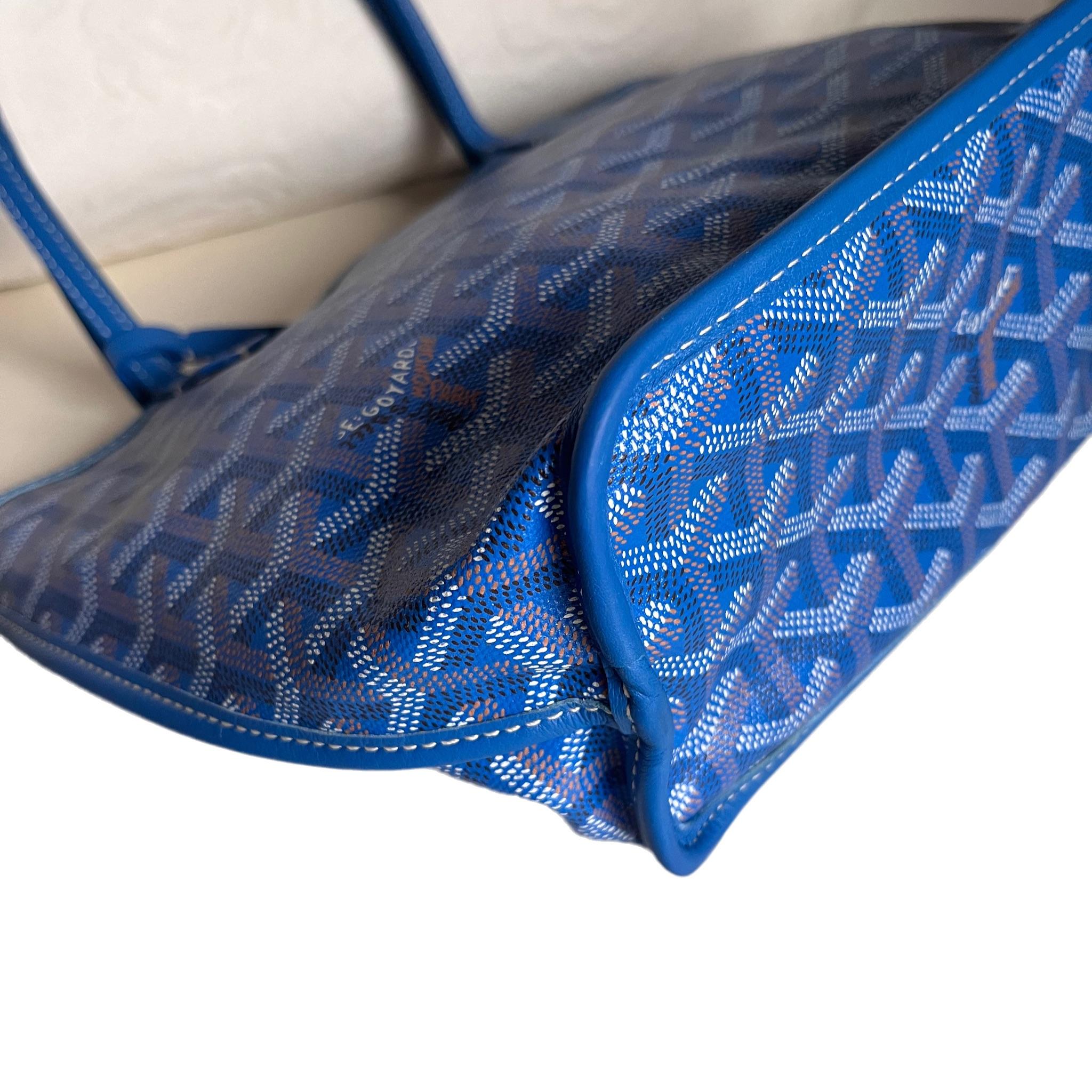 Goyard Anjou Mini Fourre-tout 2017 en cuir bleu 1
