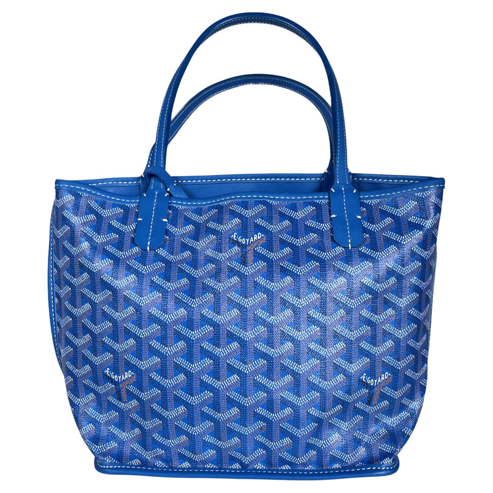 Goyard Anjou Mini Tote 2017 Piel azul