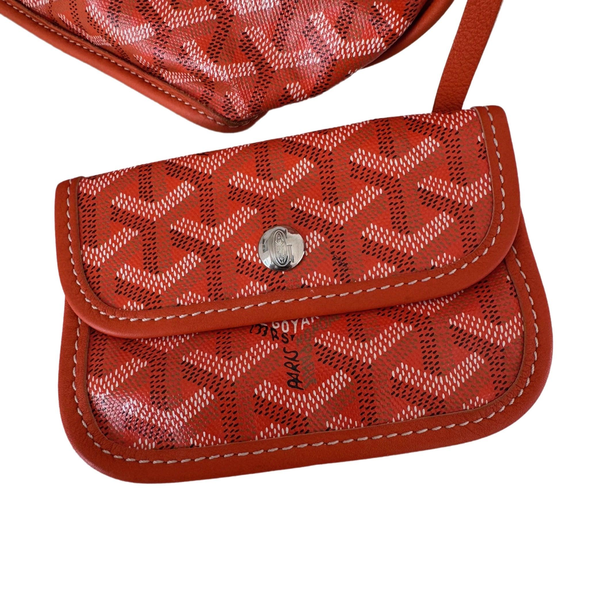 Goyard Anjou Mini Tote Orange Canvas and Leather, 2018 For Sale 6