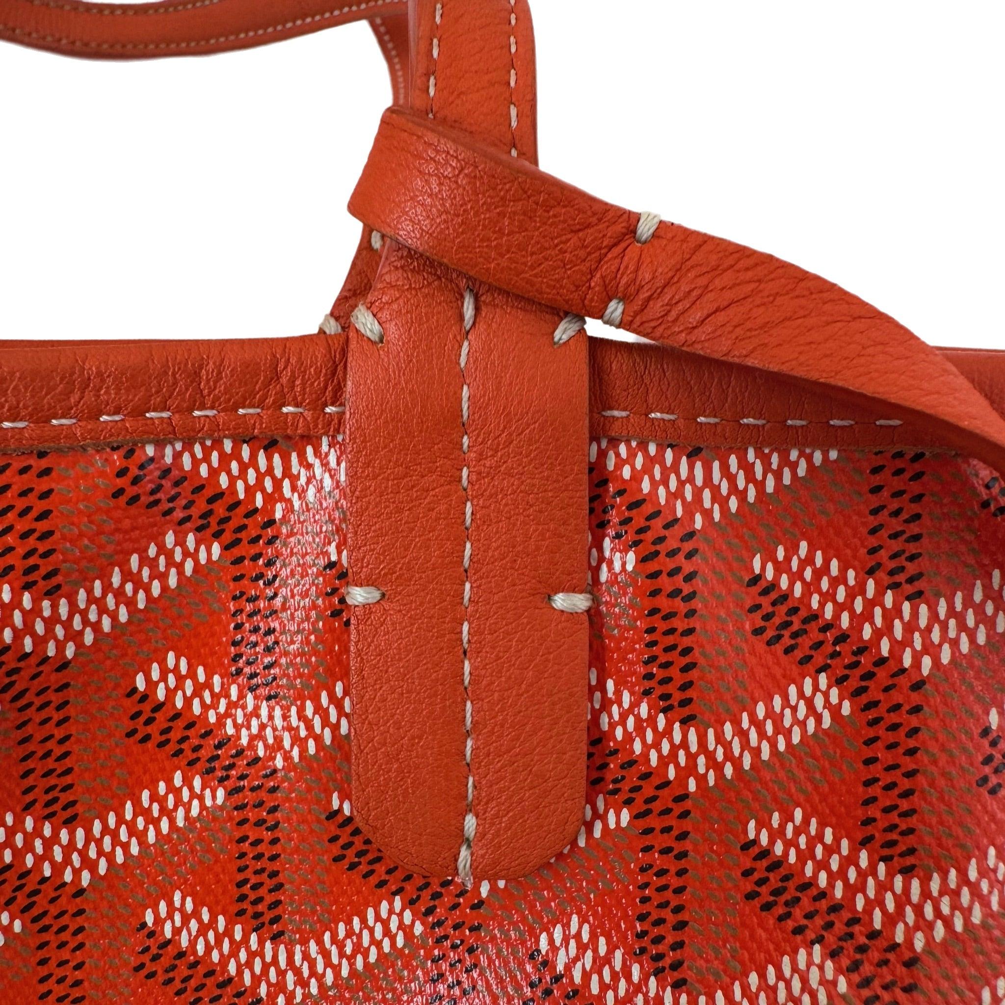 Goyard Anjou Mini Tote Orange Canvas and Leather, 2018 For Sale 7