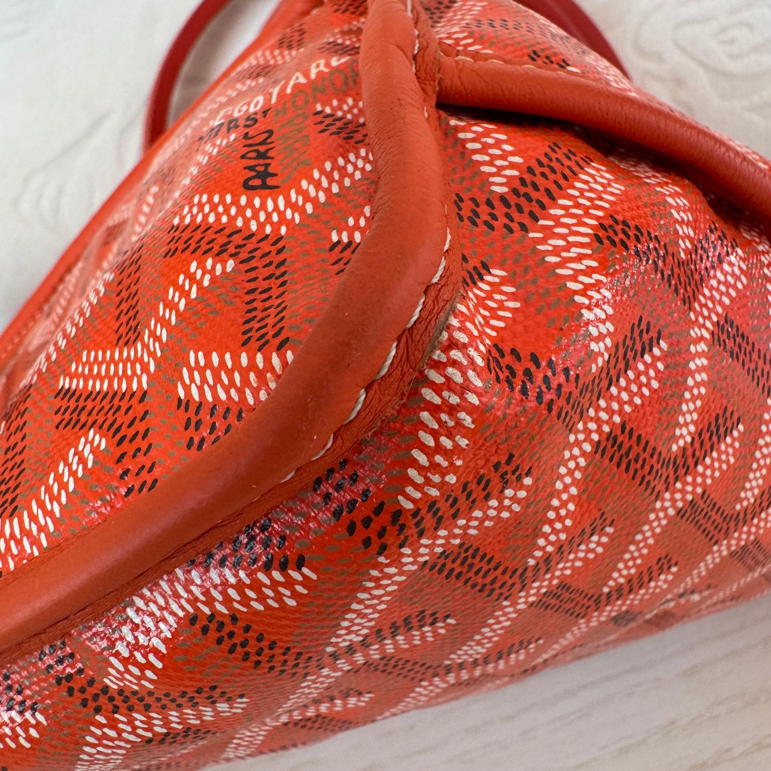Goyard Anjou Mini Tote Orange Canvas and Leather, 2018 For Sale 11