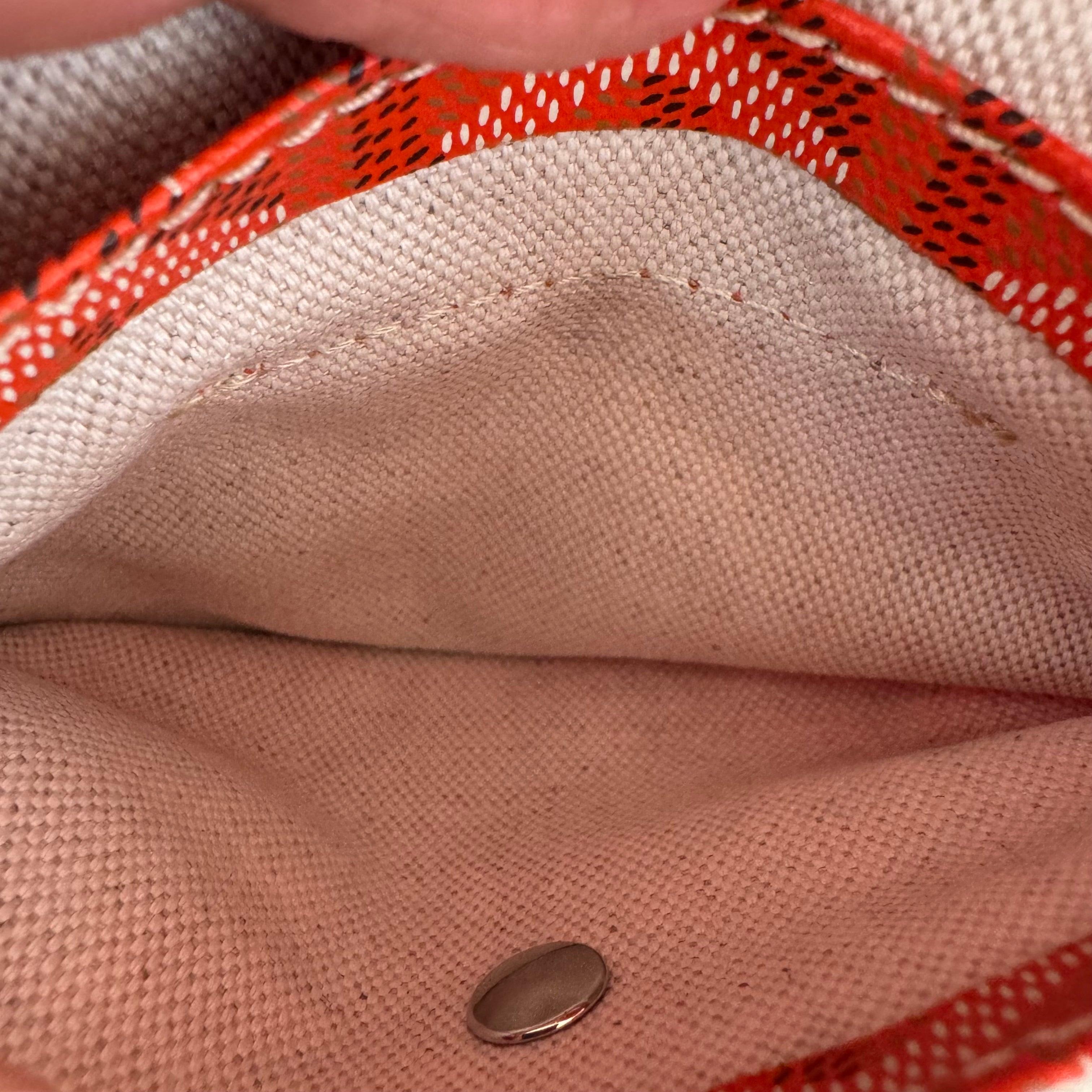 Goyard Anjou Mini Tote Orange Canvas and Leather, 2018 For Sale 14