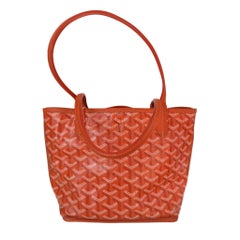 Goyard Anjou Mini-Tasche aus orangefarbenem Segeltuch und Leder, 2018