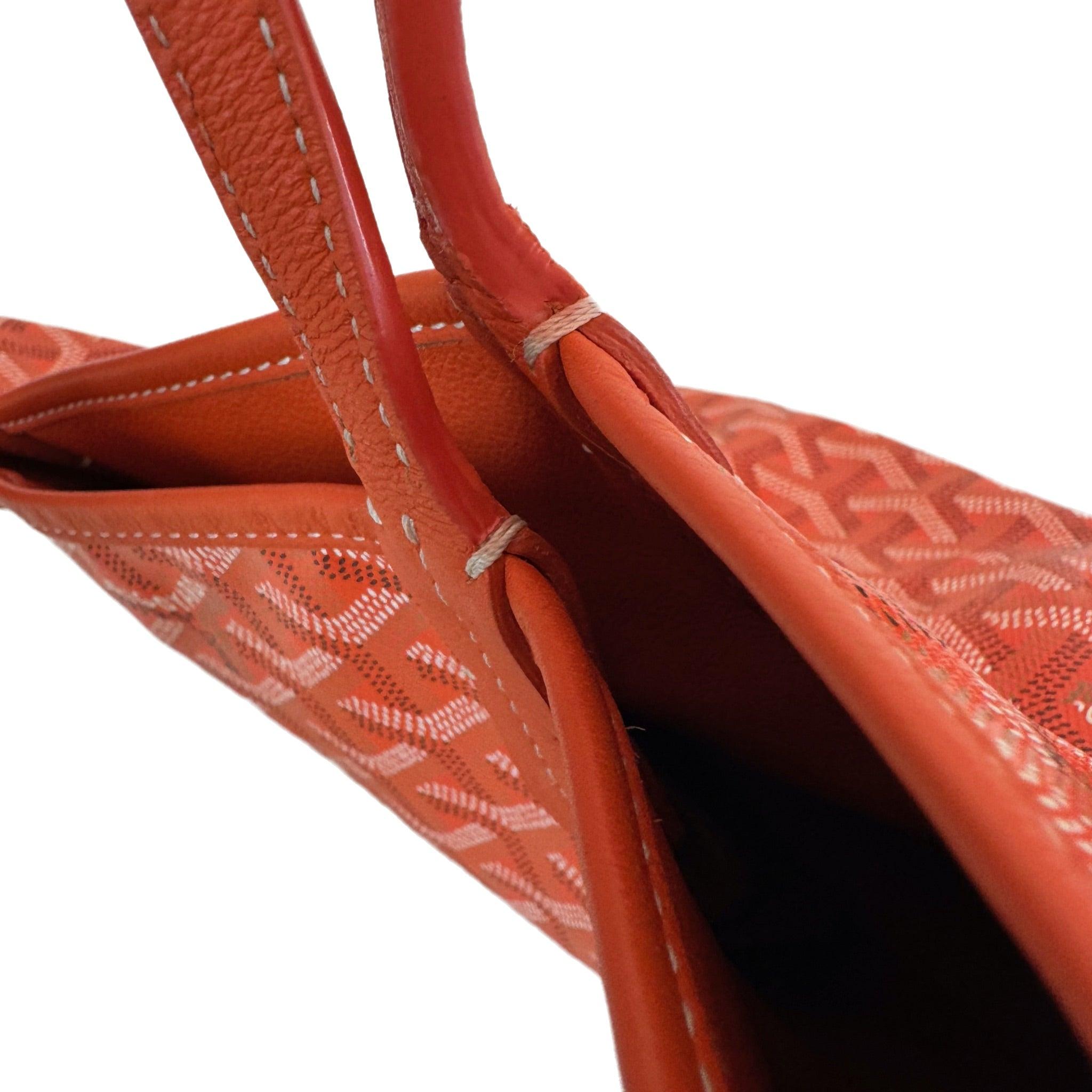 Goyard Anjou Mini Tote Orange Canvas and Leather, 2018 For Sale 4