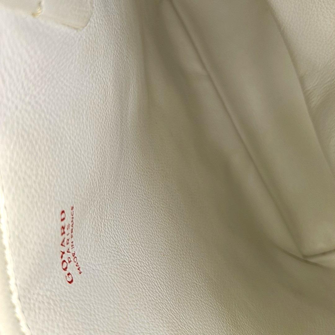 Goyard Anjou Mini Tote White Leather Reversible 5