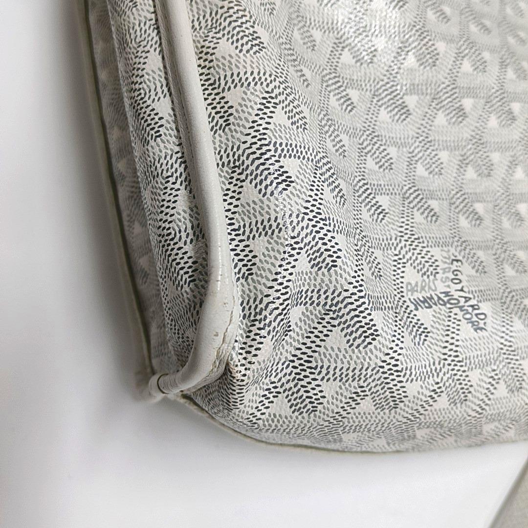 Goyard Anjou Mini Tote White Leather Reversible 6