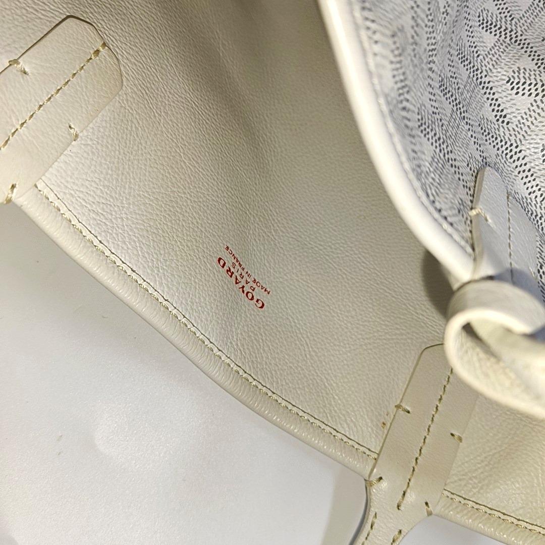 Goyard Anjou Mini Tote White Leather Reversible 8