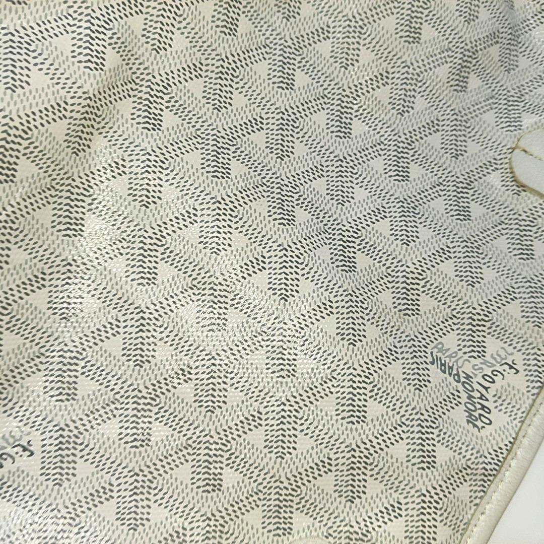 Goyard Anjou Mini Tote White Leather Reversible 3