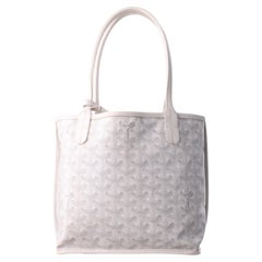 Goyard Anjou Mini Tote White Leather Reversible