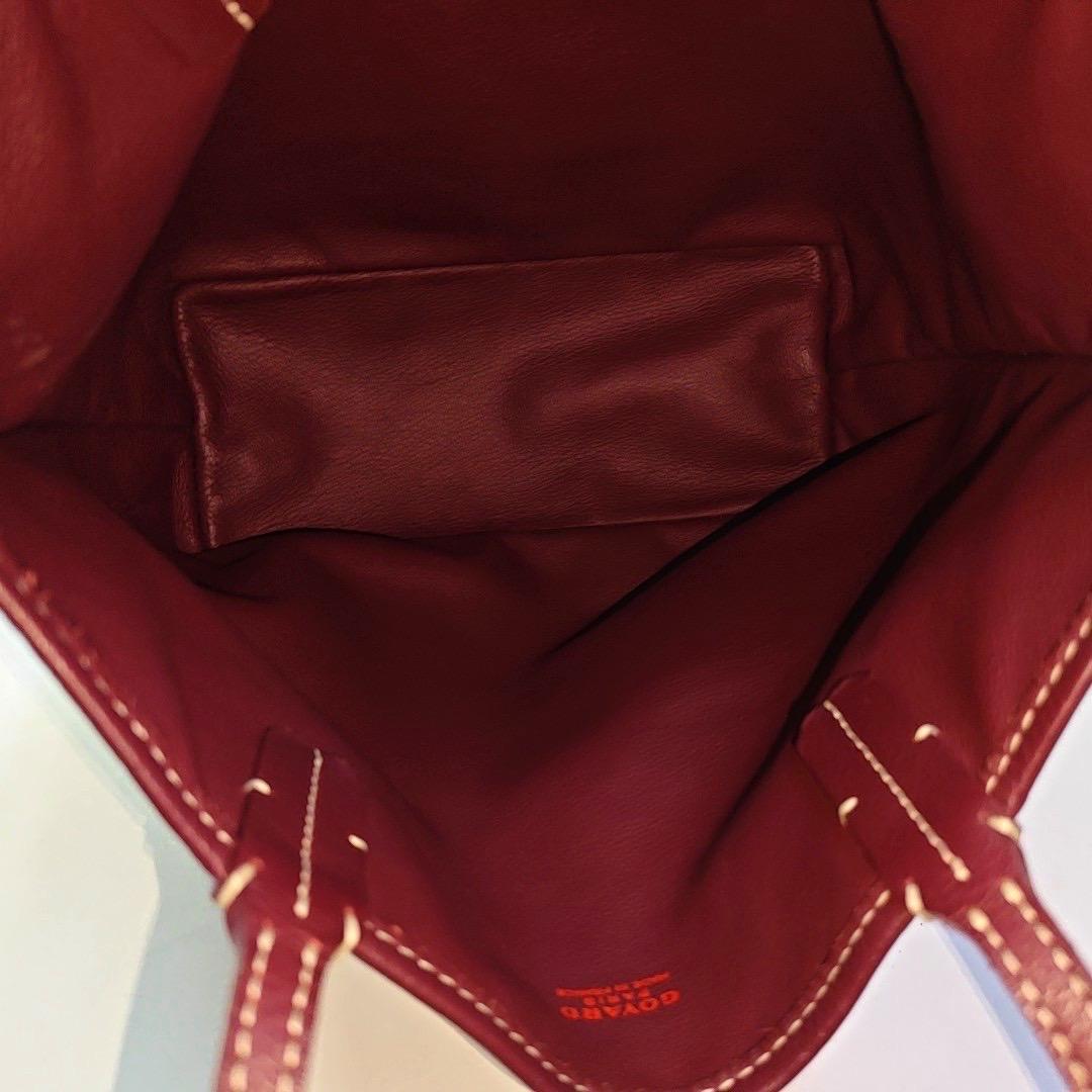 Goyard Anjou Mini Tote Wein Burgund Reversible Leder 2