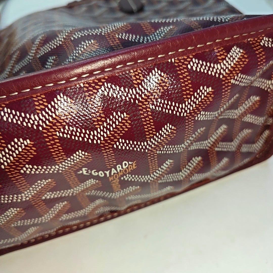 Goyard Anjou Mini Tote Wein Burgund Reversible Leder 4