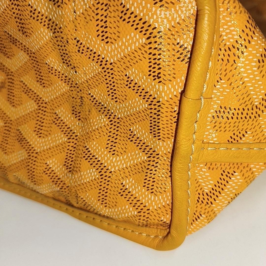Goyard Anjou Mini Tote Yellow Reversible Leather 7