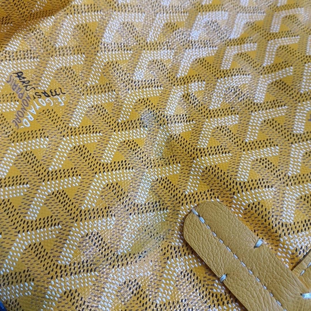 Goyard Anjou Mini Tote Yellow Reversible Leather 8