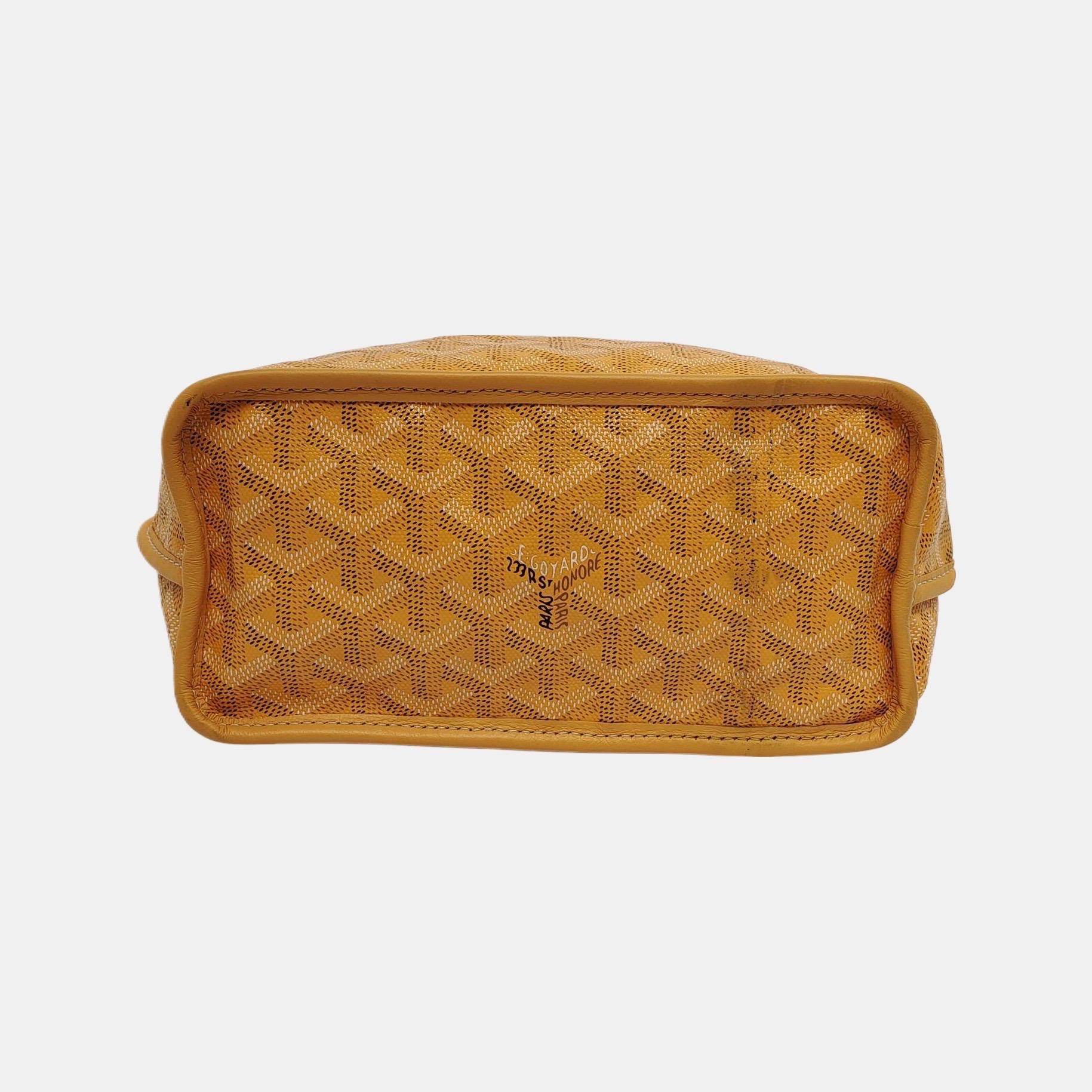 Goyard Anjou Mini Tote Yellow Reversible Leather In Excellent Condition In AUBERVILLIERS, FR