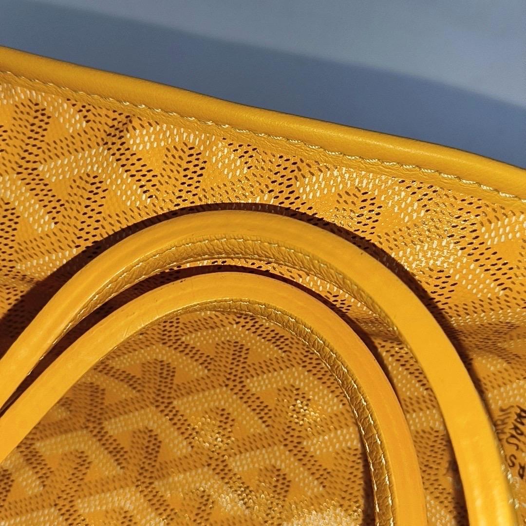 Goyard Anjou Mini Tote Yellow Reversible Leather 2