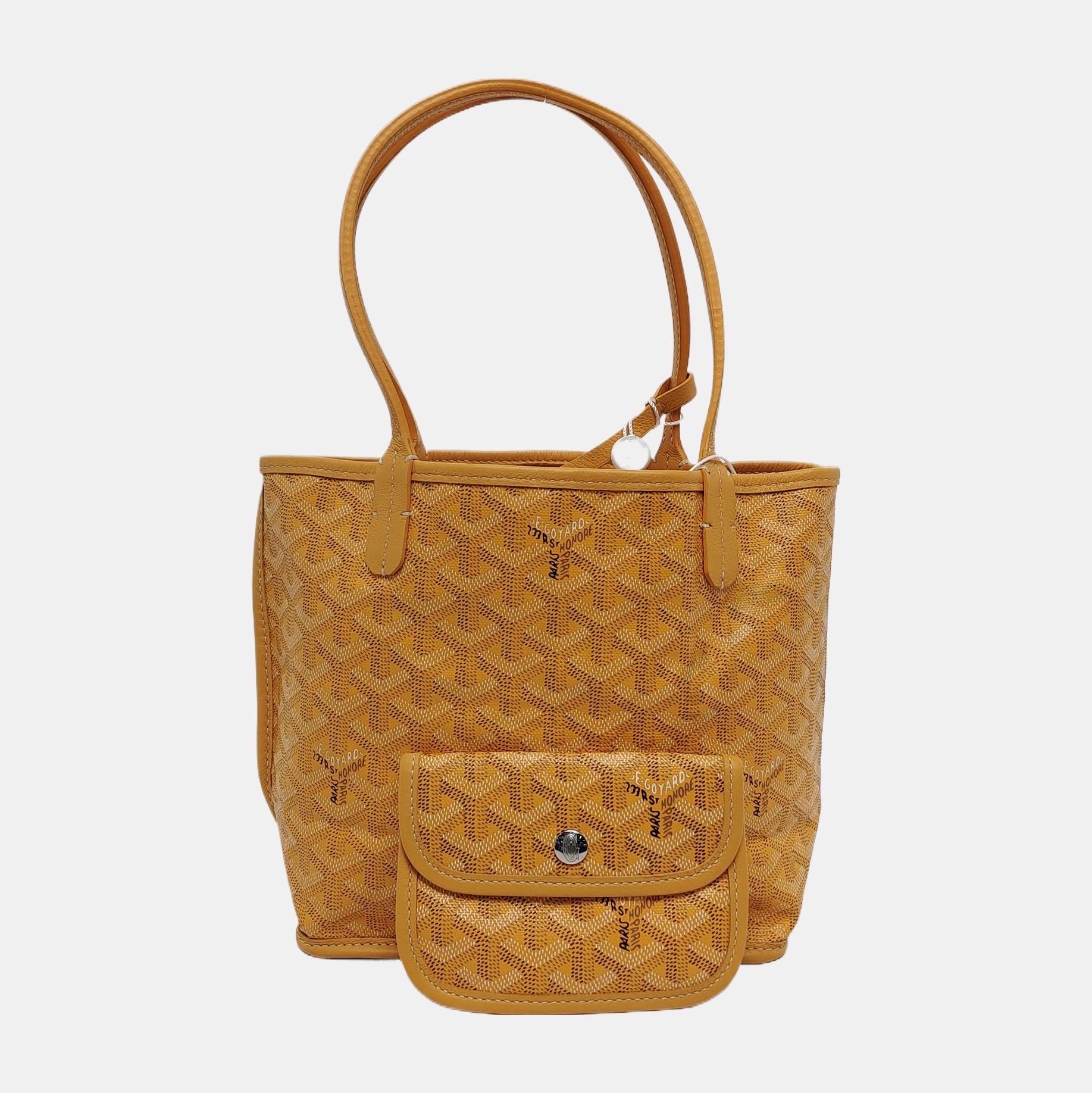 Goyard Anjou Mini Tote Yellow Reversible Leather 3