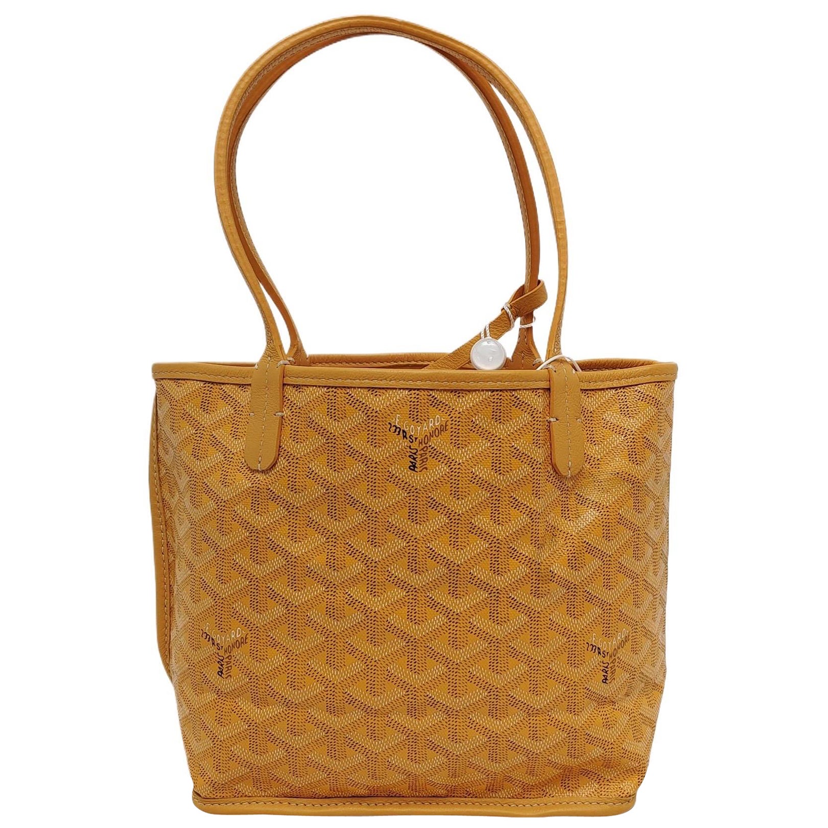 Goyard Anjou Mini Tote Yellow Reversible Leather