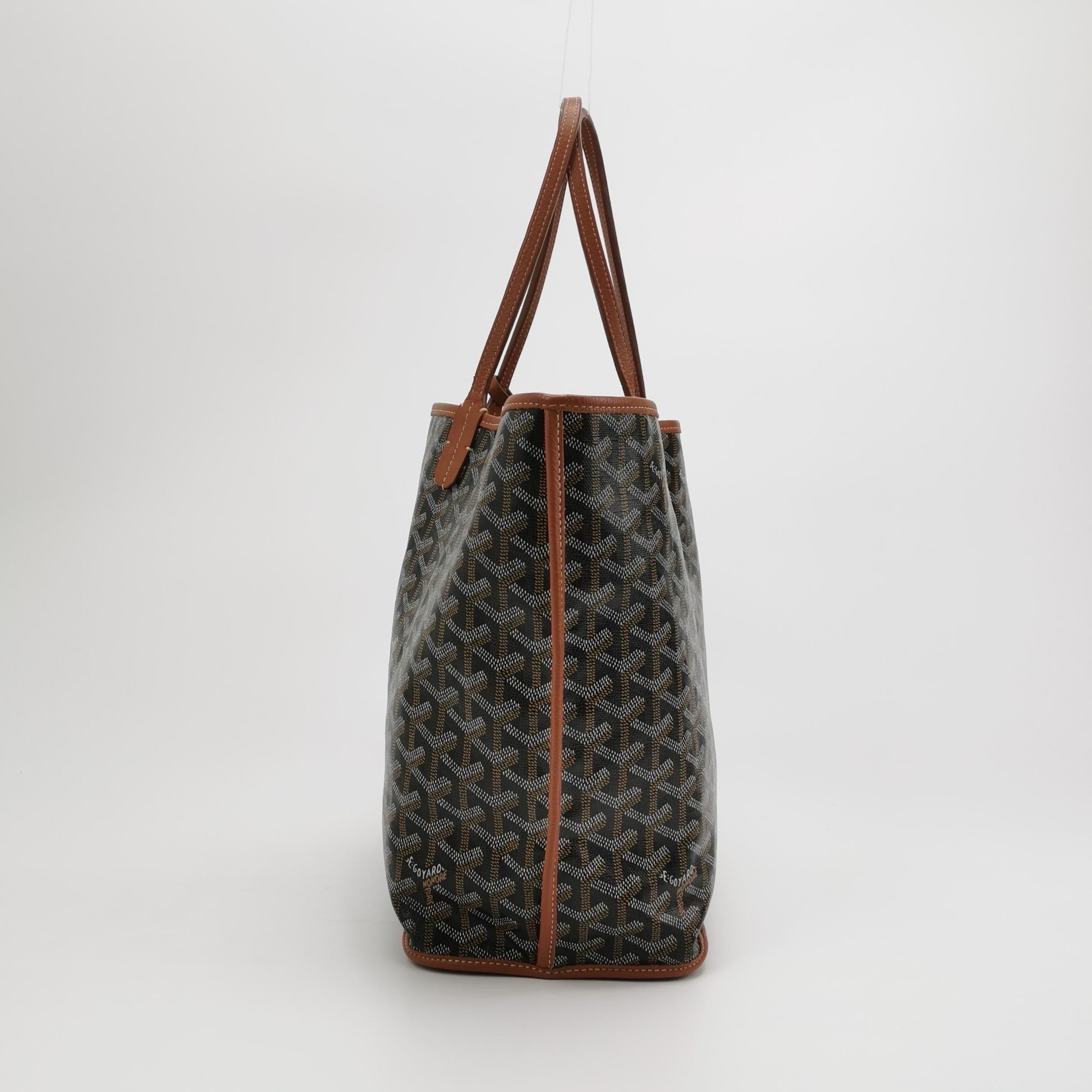 Goyard Anjou PM Medium Tote Braun Reversible Leather Lining 2019 im Angebot 1