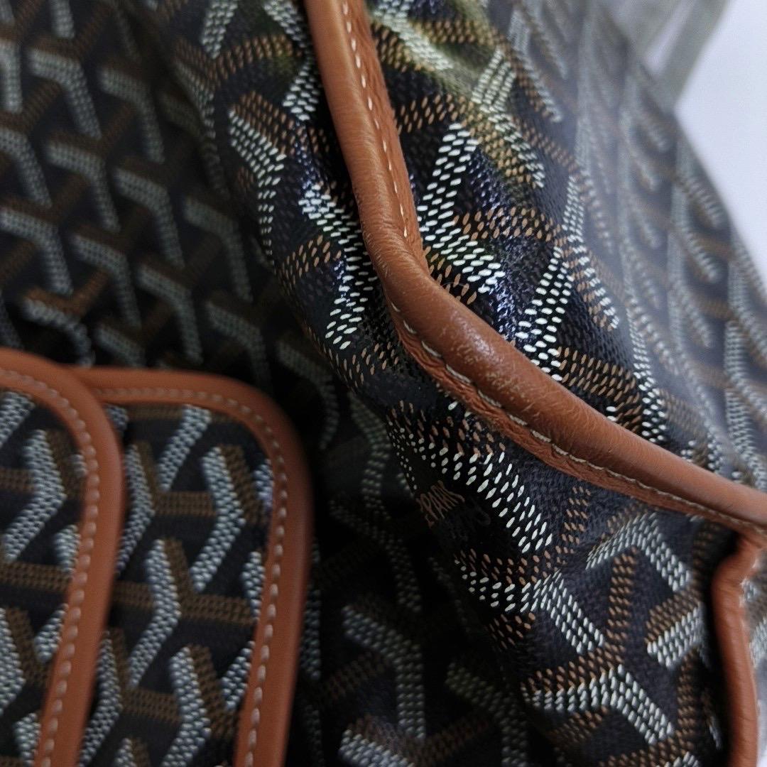 Goyard Anjou PM Medium Tote Braun Reversible Leder-Innenfutter im Angebot 5