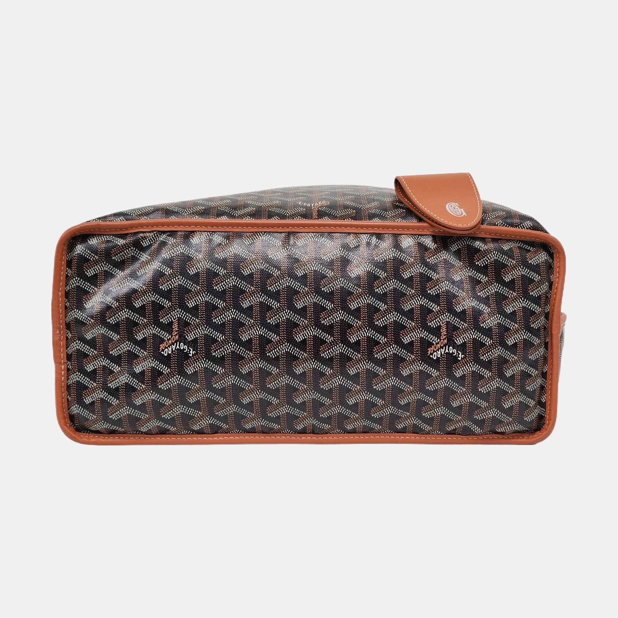 Goyard Anjou PM Medium Tote Braun Reversible Leder-Innenfutter im Angebot 6
