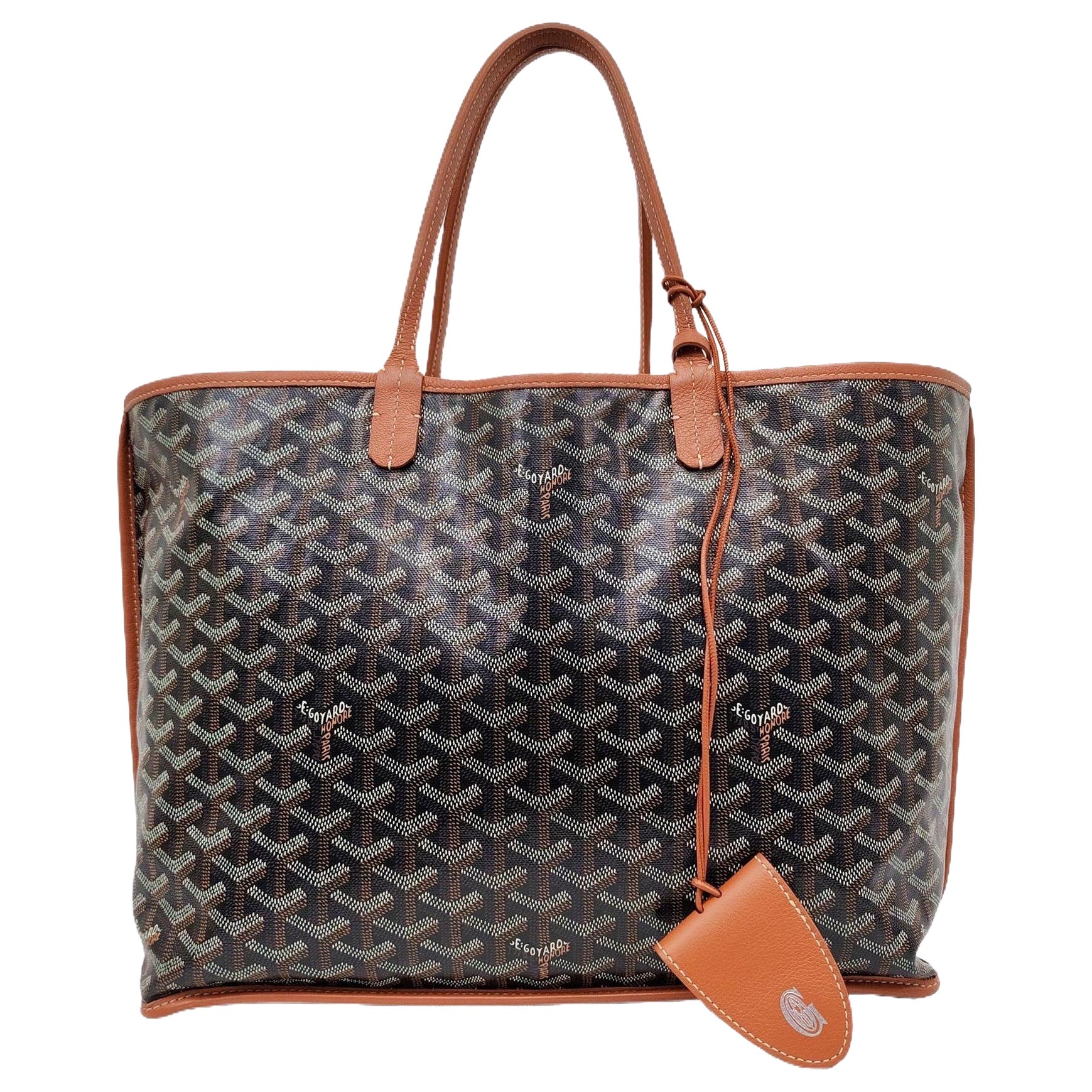 Goyard Anjou PM Medium Tote Braun Reversible Leder-Innenfutter
