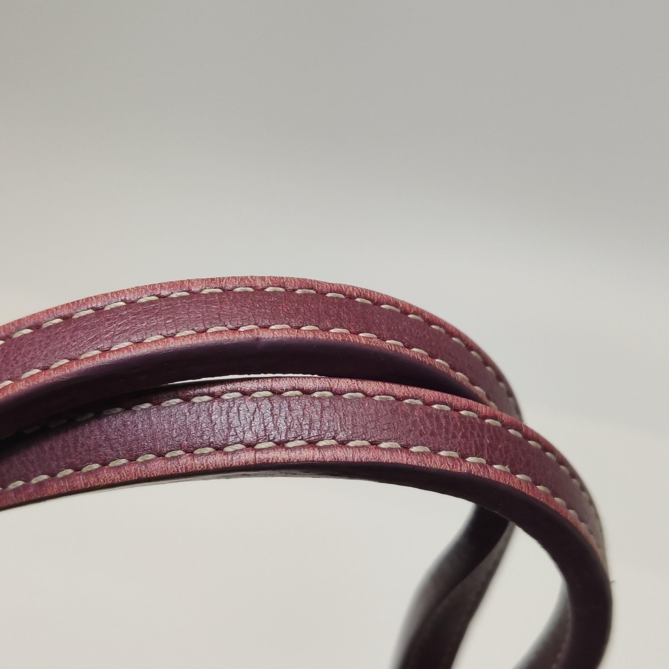 Goyard Anjou PM Medium Tote Burgundy Reversible Leather Lining For Sale 7