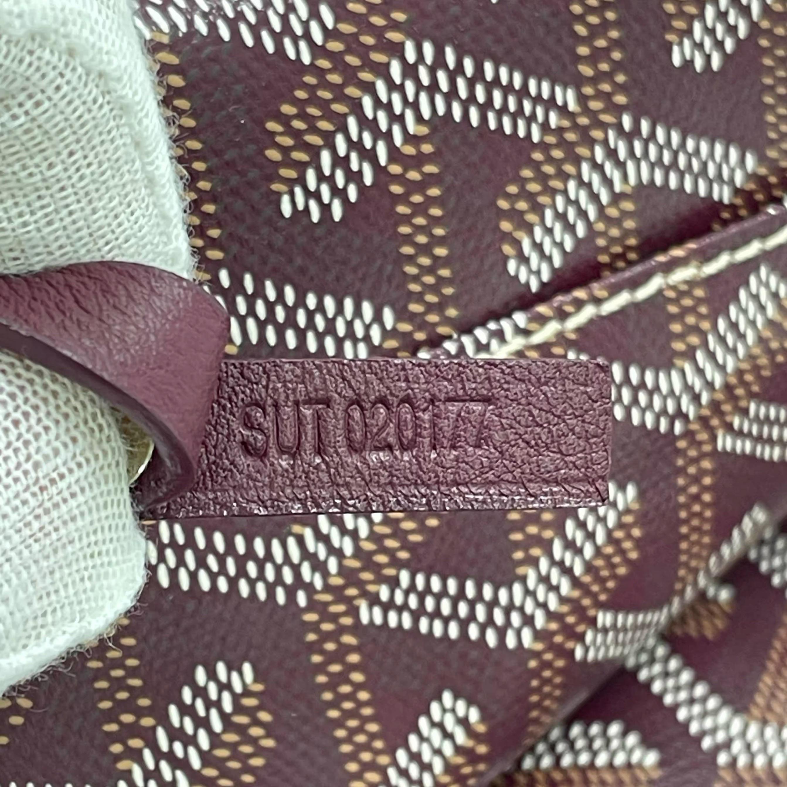 Goyard Anjou PM Medium Tote Burgundy Reversible Leather Lining en vente 9