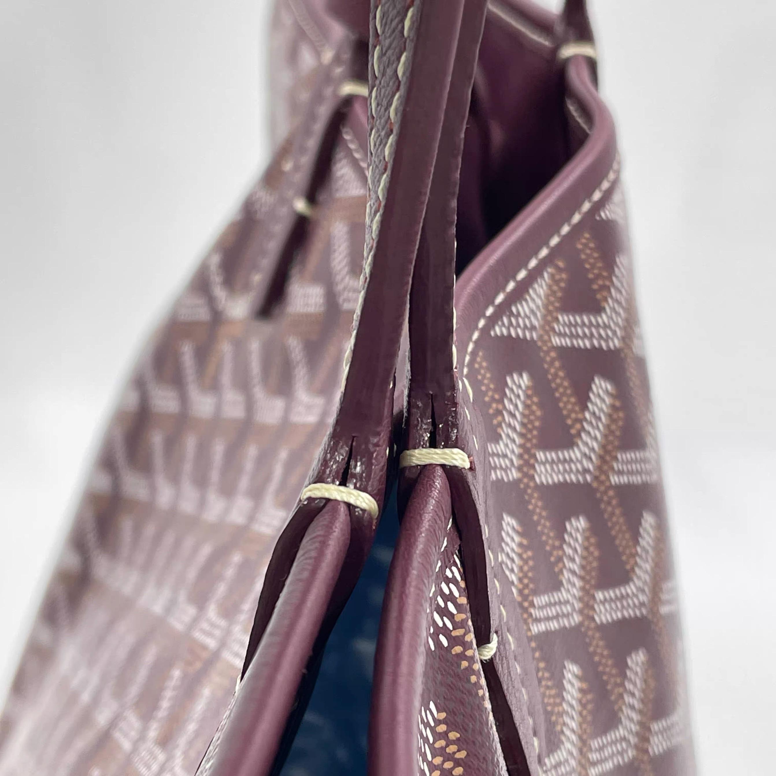 Goyard Anjou PM Medium Tote Burgundy Reversible Leather Lining en vente 14