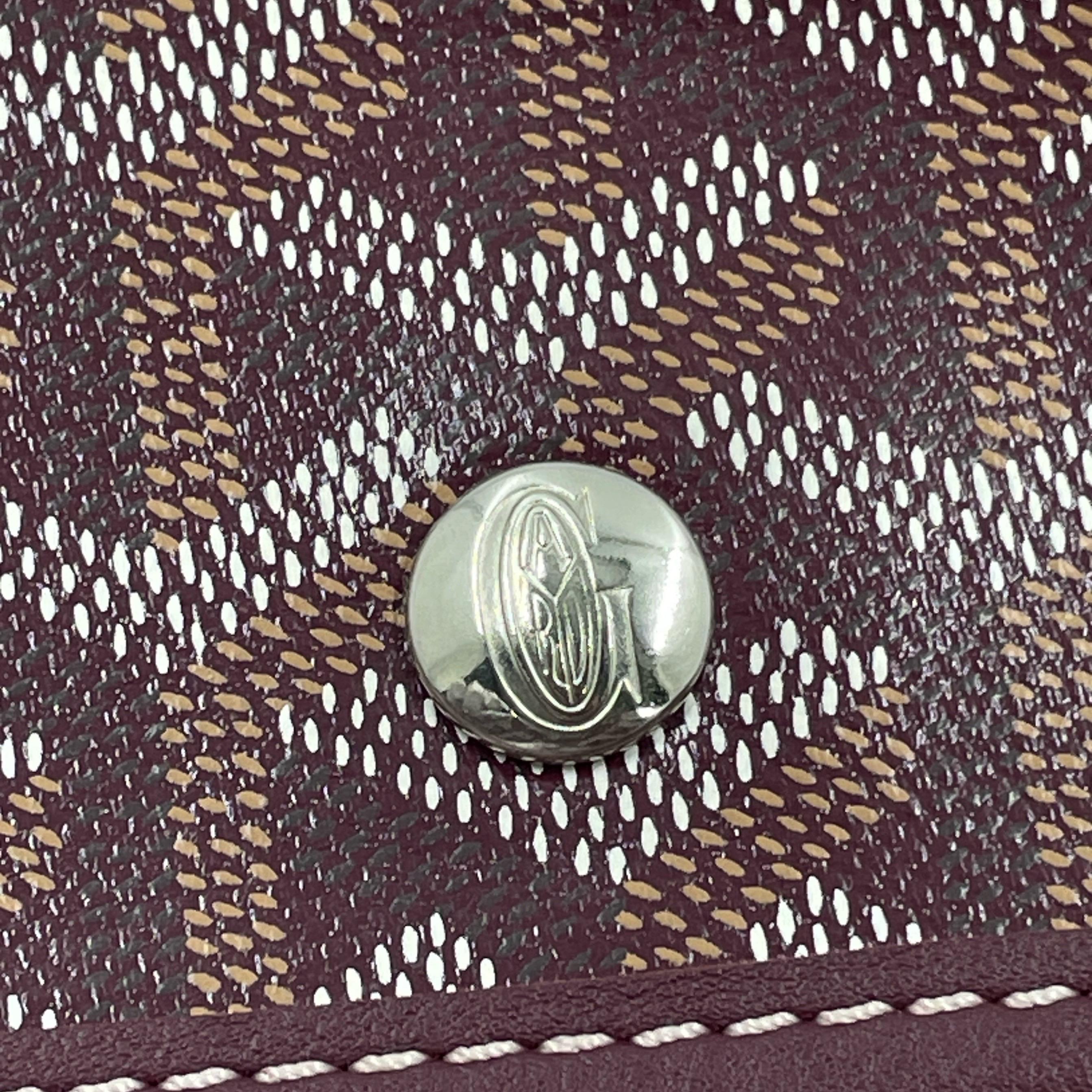Goyard Anjou PM Medium Tote Burgundy Reversible Leather Lining en vente 15