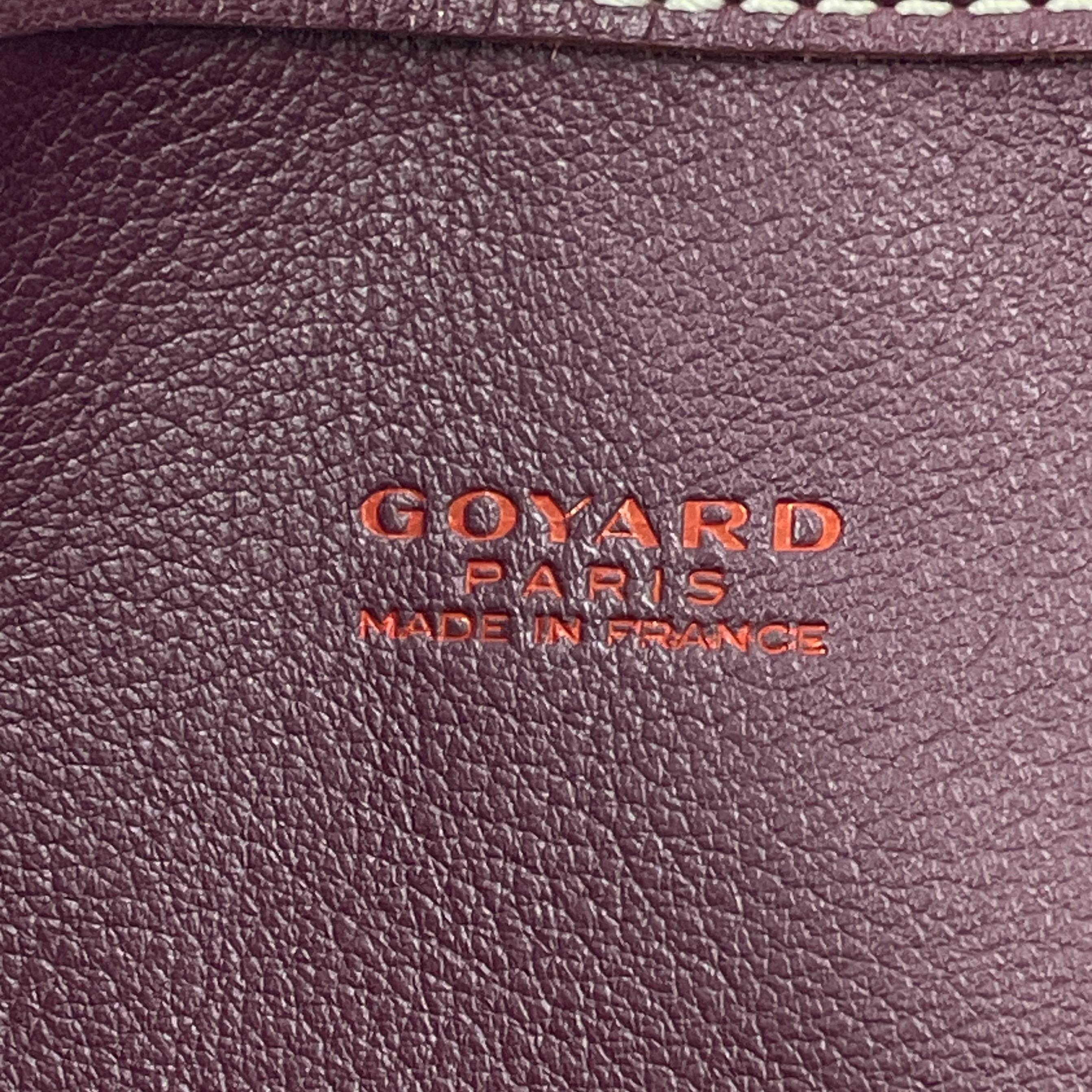 Goyard Anjou PM Medium Tote Burgundy Reversible Leather Lining en vente 4