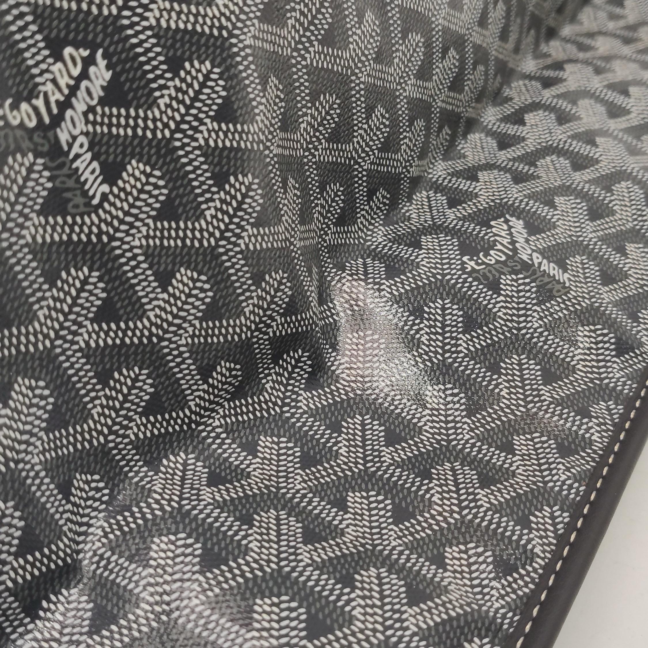 Goyard Anjou PM Medium Tote Gris Forro de piel reversible en venta 11
